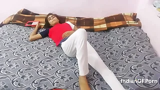 Skinny Indian Babe in arms Fucked Hard To Multiple Orgasms Creampie Desi Intercourse
